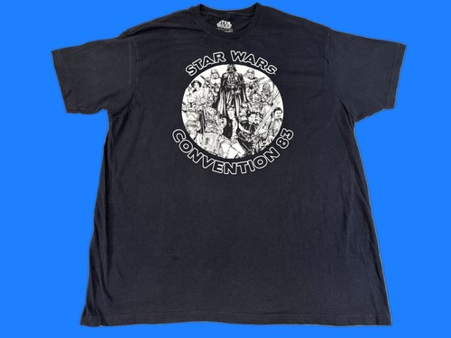 Star Wars Convention '83 Graphic Tee 2XL Black 100% Cotton Crewneck