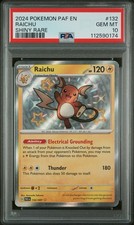 Pokémon TCG SV Paldean Fates Raichu 132/091 Shiny Rare Holo PSA 10 on eBay