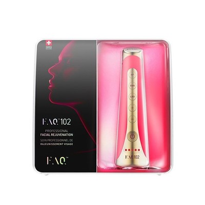 Foreo FAQ102 at-home anti-aging facial device EMS, RF, & LED light- pink ruby