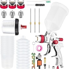HVLP Air SprayGun Set with Disposable Paint Cup 600cc,with Air Compressor7833