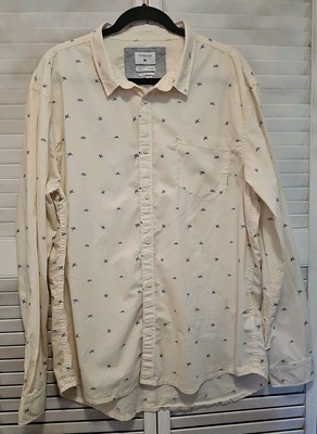 Quicksilver Modern Fit Sz XXL Modern Fit Long Sleeve Button Front Cotton Shirt