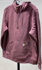 Carhartt Women's Size XL Purple Quarter Zip Relaxed Fit Hoodie Pre-Owned