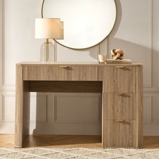 Dusk Hattie Light Wood Large Dressing Table with Drawers RRP £239