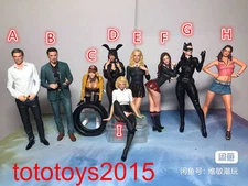 1/18 European Hero Men Women Scene Miniture 4'' Figurines Doll Fit Cars Vehicles