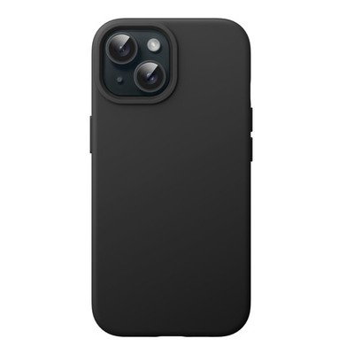 JETech Silikon Case für iPhone 15 6,1 Zoll, Silky-Soft Touch Ganzkörper Schwarz 