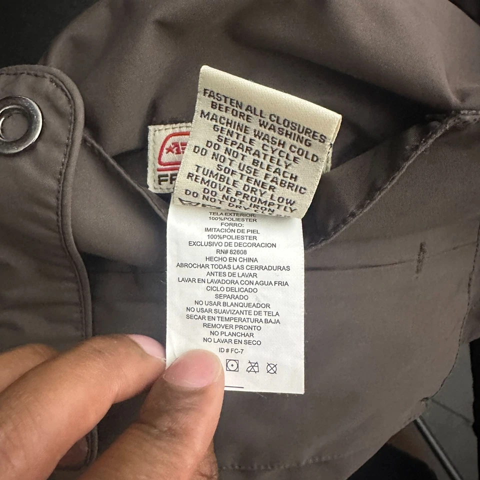 Free Country Interchangeable Reverse Coat Jacket Men S Outerwear Brown Faux Fur - Image 4 of 4