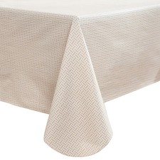 Heavy Duty Vinyl Tablecloth with Flannel Backing Waterproof Oil-Proof Plastic...
