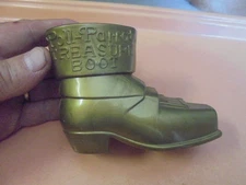 Vintage Lot of two Poll-Parrot plastic shoe boot banks