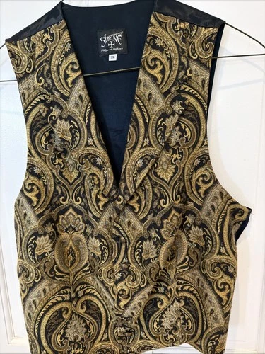 Shrine Hollywood Gothic Steampunk Victorian Vampire XL Tapestry Men’s Vest  - product listing photo