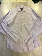 Pronto Uomo Non-Iron Dress Shirt Purple Micro Check 17 36/37 Tall