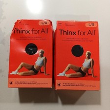 2 PACK Thinx for All Women's Period Underwear, Super Absorbency, Black, Large