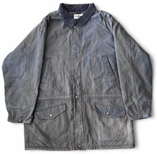 Vintage 80s LL Bean Stone Wash Grey SherpaLined Barn Chore Men’s Jacket USA Made