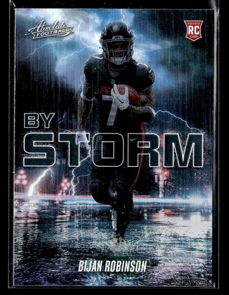 2023 Panini Absolute #BST-6 Bijan Robinson By Storm Card Atlanta Falcons