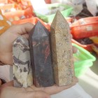 9.6LB 12Pcs A Set Of Natural Quartz Crystal Jasper Point Tower Polished Healing — photo 4