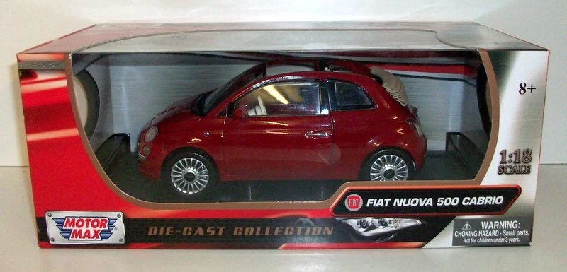 Motormax 1/18 Scale - 79164 Fiat Nuova 500 Cabrio red - Image 3 of 3