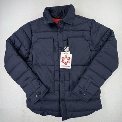 Obermeyer Jacket Mens Small Blue Explorer Down Shirt 600 FP Puffer Ski Outdoor