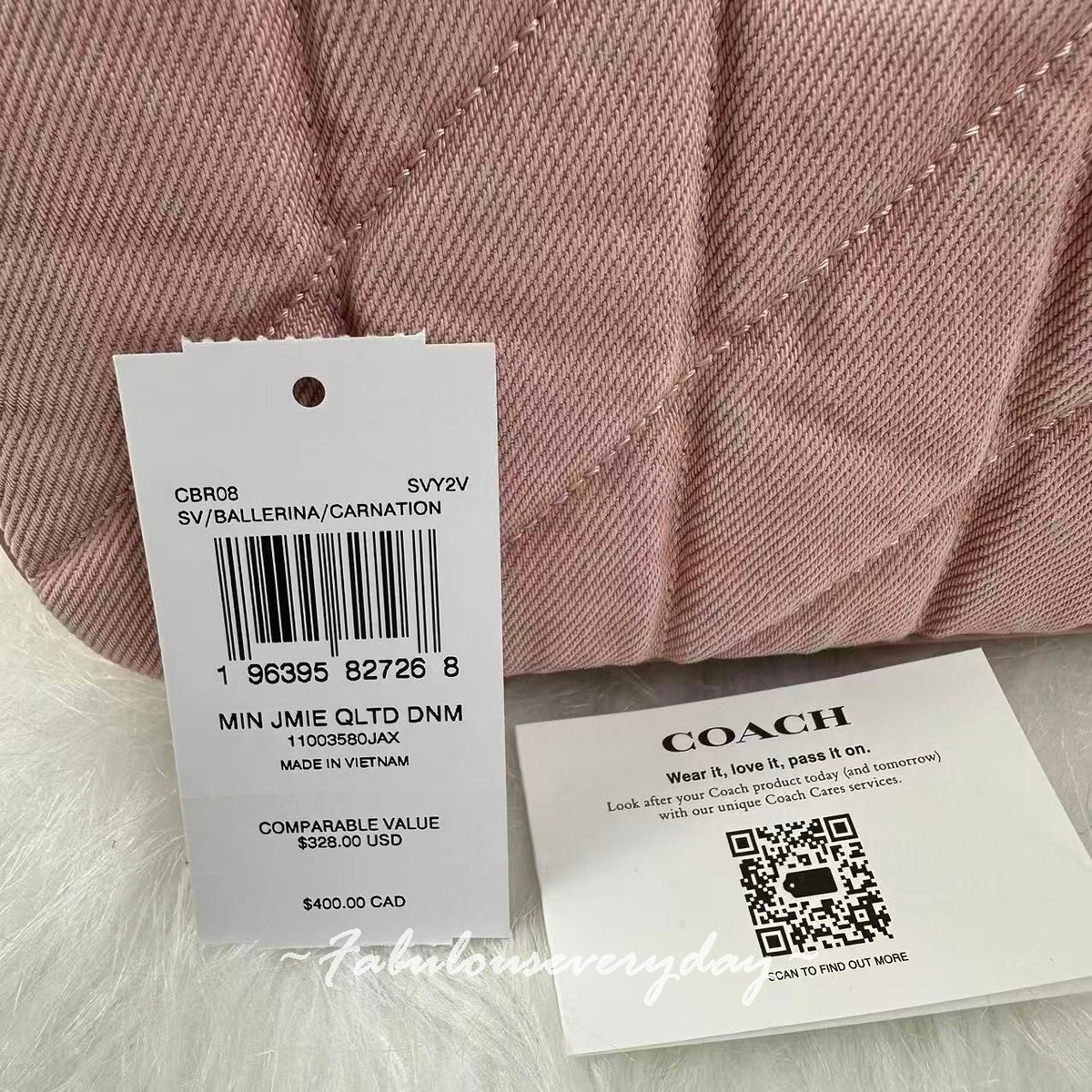 Coach Mini Jamie Camera Bag Crossbody In Denim CBR08 SV/Ballerina