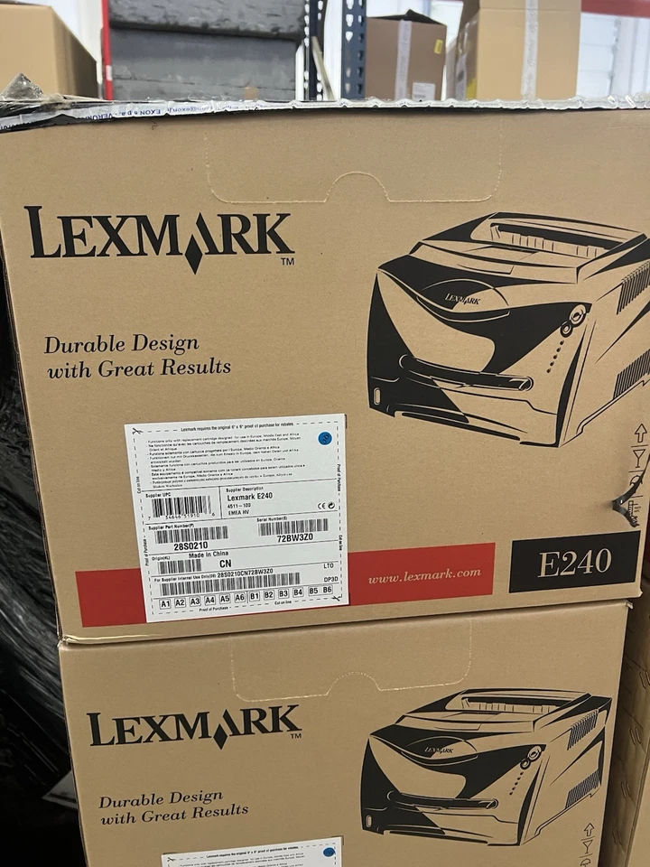 Lexmark E240 Mono Laser Printer A4 USB Network Parallel - Immagine 2 di 4