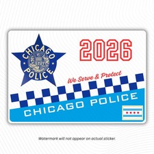 Chicago Police 3 2025 Supporter Sticker Decal Cpd Sheriff Fraternal Blue
