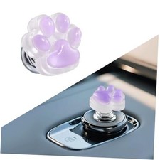 Push Start Button Cover - Cat Paw Design Resin Engine Start Stop cat paw purple