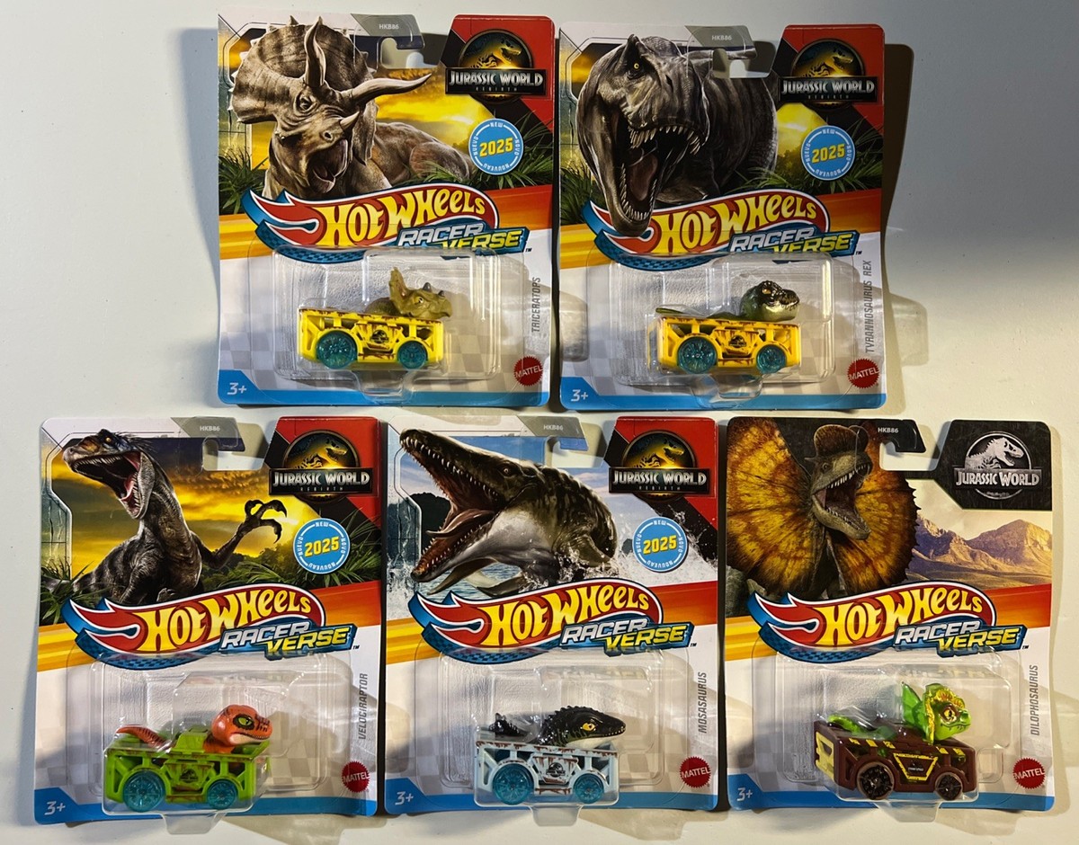 NEW 2025 Hot Wheels Racer Verse Jurassic World Rebirth T-REX