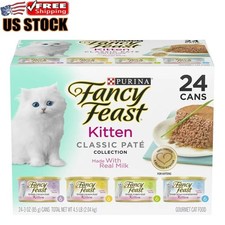 Classic Growing Kittens Pate Wet Cat Food Poultry Seafood 3 oz Cans (24 Pack) 6.66 per gallon