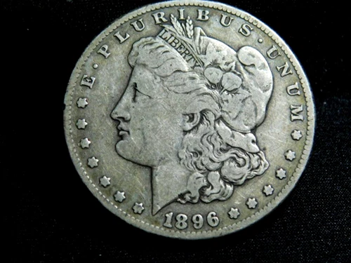 US 1896-S  MORGAN  SILVER DOLLAR VG / F