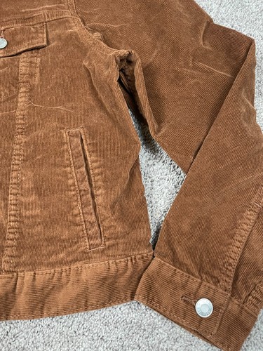 Giacca Gap donna grande marrone velluto a coste bottoni classica western minimal boho - Foto 4 di 8