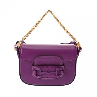 Gucci Handbag 726863 Shoulder Bag Leather Purple #WB3115