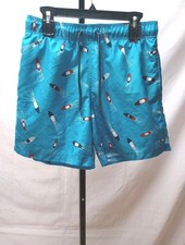 George Swim Shorts With Boat Design, Pockets Men's Size Medium 32/34 Trunks