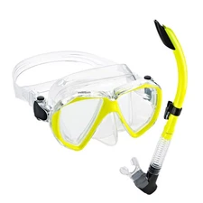 Phantom Scuba Snorkeling Mask, Dry Snorkel, Scuba Diving Snorkel Set + Carry Bag