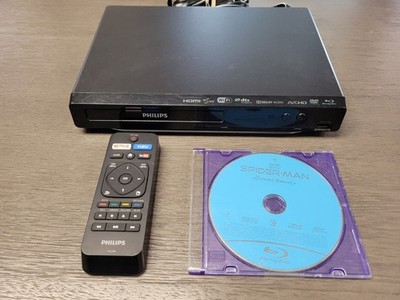 Philips BDP2501/F7 Blu-ray Player - Black -remote,Spiderman Homecom also incl.