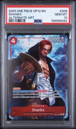 Shanks (Alternate Art) graded PSA 10 for sale on eBay