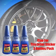 3Bottles Tire Letters Stickers 401 Glue Adhesive Rubber Pvc Tire Lettering Glue