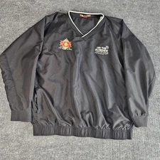 Harriton Jacket Mens 2XL Black Windbreaker On The Border Dos Equis Mexican Grill