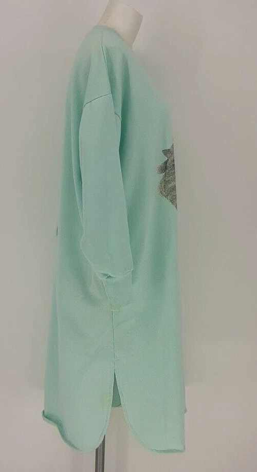 Винтажный Cat собаки кролика флис Sleepwear ночное платье ночная рубашка CMS повседневные Kawaii - Изображение 2 из 4