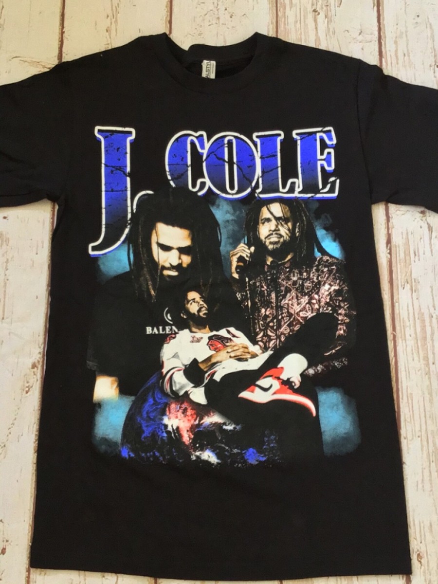 NEW- J COLE - BLUE LETTERS - T-SHIRT, image size:900x1200