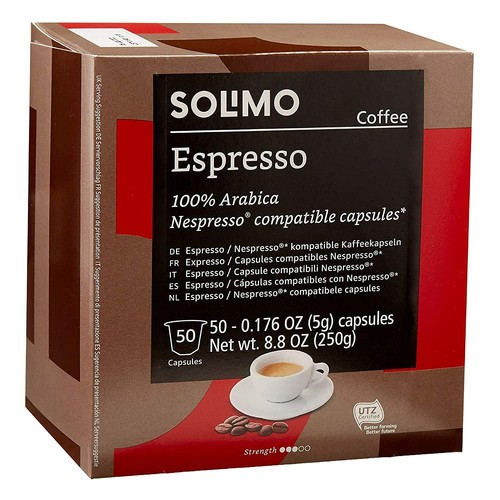 Brand Solimo Espresso Capsules 50 CT 