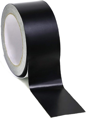 Black Aluminum Foil Tape High Temp Heavy Duty Adhesive HVAC Sealing Hot Cold Air