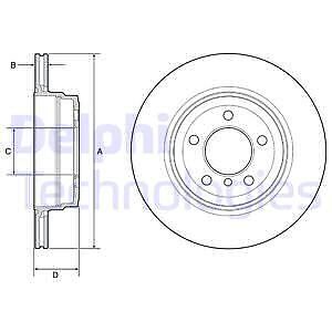 2X Delphi BG4937C Bremsscheibe FüR BMW-image