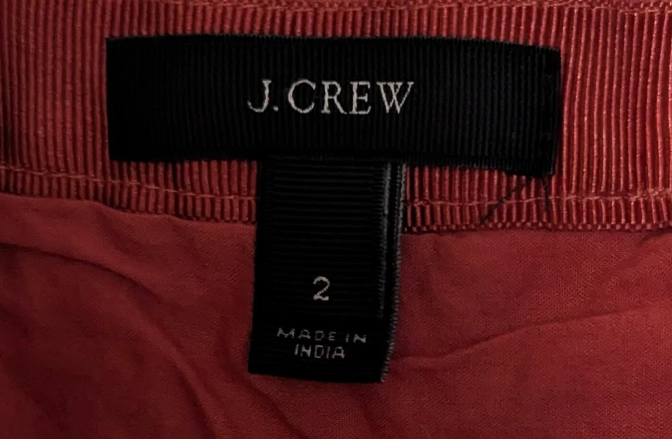 Minifalda J Crew Swiss Dot Pom Pom para mujer 2 roja línea A Boho Preppy Hipster Foto 3 de 4