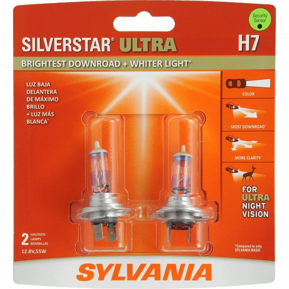Sylvania SilverStar Ultra H7 55W Two Bulbs Fog Light Replacement Upgrade Lamp - Изображение 2 из 4