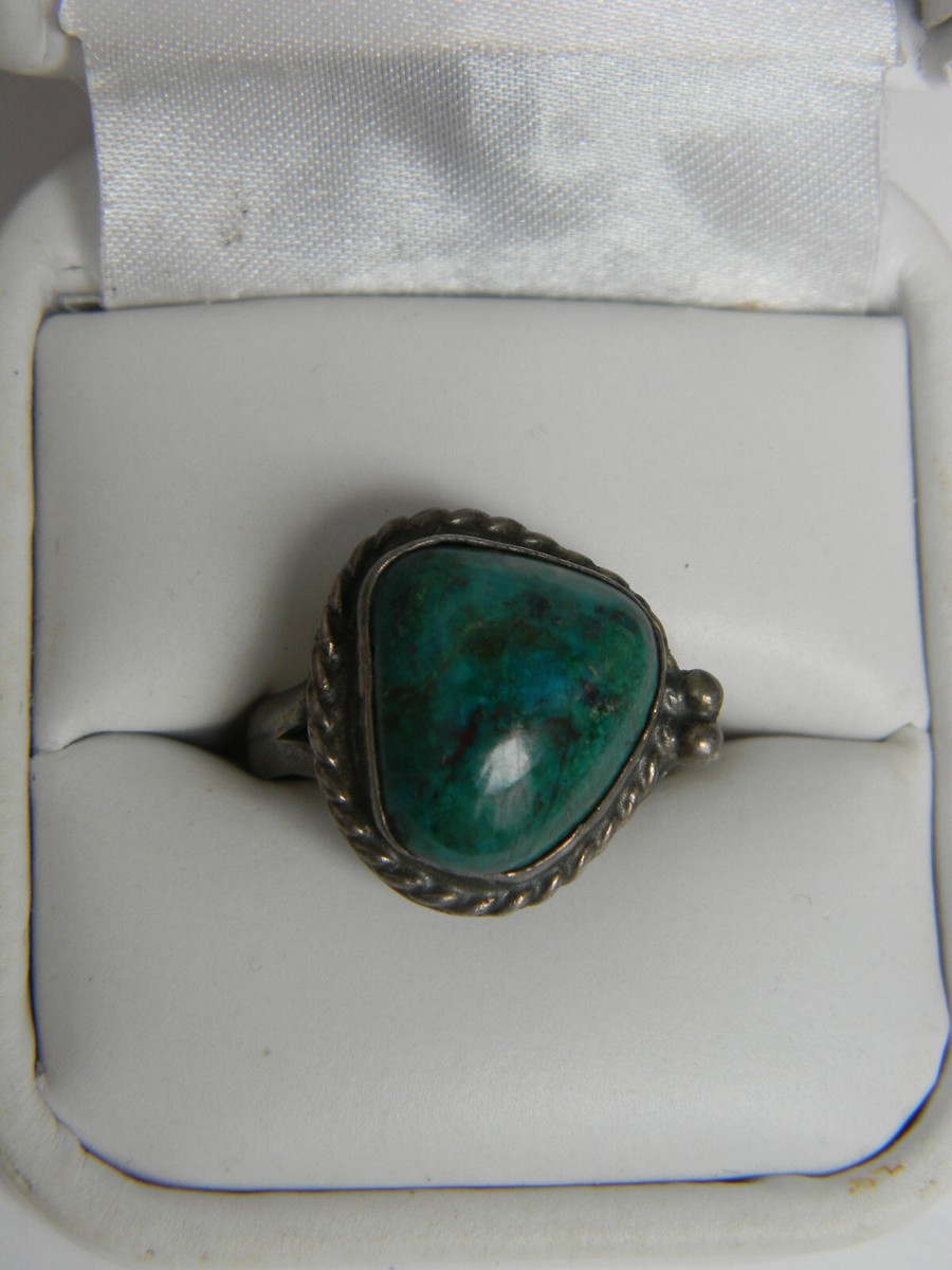 アクセサリー Vintage Mexican Jewelry Turquoise Ring Vintage 1970's Turquoise Mexican Eternity Band | Burton's
