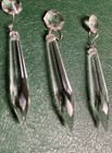 3-  3 1/2   ANTIQUE STYLE CRYSTALS  Prisms  CHANDELIER  Prisms — photo 1