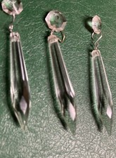 3- 3 1/2 CRISTALLI STILE ANTICO Prismi LAMPADARIO Prismi