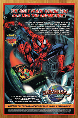 2004 Universal Orlando Marvel Super Hero Island Print Ad/Poster