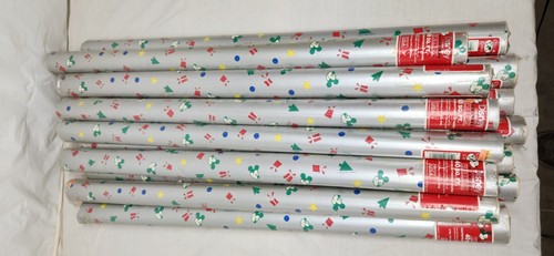 VTG Christmas Wrapping Paper Roll 9 Designs Disney Mickey Mouse 1980s to 90s NOS - Picture 83 of 92