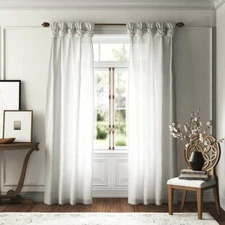 Madison Park - Emilia - Rivau Solid Semi-Sheer Tab Top 1 Window Panel WIN40-115
