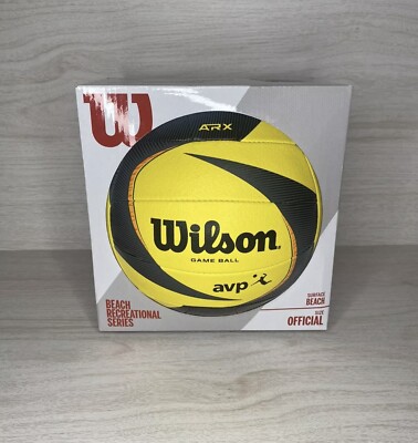 Wilson AVP ARX Beach Game Volleyball - Black/Yellow Brand New