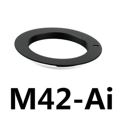 M42 Lens to Ai/F adapter for Nikon Digital/Film F mount Cameras